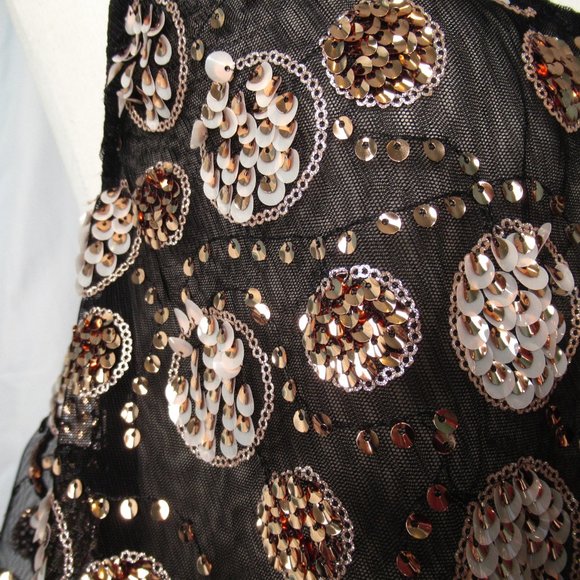 Anthropologie Let Me Be Sequin Embellished Tank Top Black - Small - Picture 9 of 13